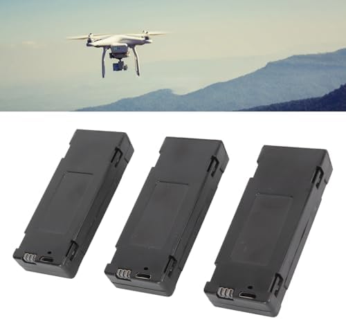VBESTLIFE 3PCS Drone Battery, 3 x 750mAh 3.7V Rechargeable Quadcopter Drone Lithium Battery for E88max E99max P8 a13 a15 k6max k9max k10max k12max k706 k708 s1s