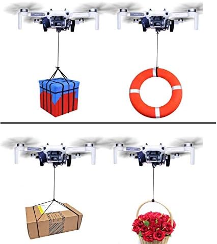 Mavic mini2/mini Drone Clip Payload Delivery Drop Transport Device Drone Release Fishing Bait Carrying Wedding Proposal Device Compatible with DJI Mavic mini drone(Load capacity 0.17 Ib).