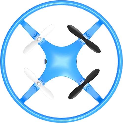 Mindscope Sky Lighter Disc Drone Blue Light Up LED Glow Stunt Action Radio Control RC Technology