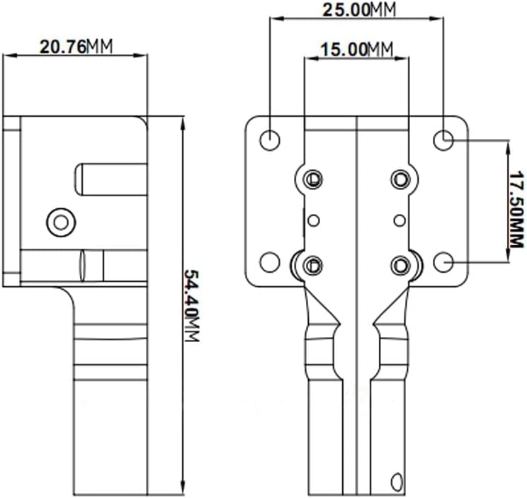 Electronic Landing Gear, 25g 77mm 113mm Digital Servoless Retract Metal Electronic Retractable Landing Gear for RC SU27 Fixed Wing Aircraft Airplane Plane Model Drone Accessories (Color : He