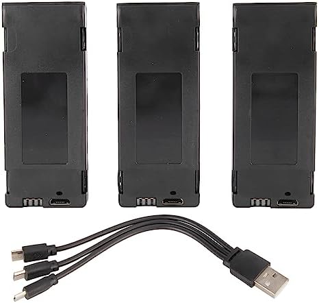 VBESTLIFE 3PCS Drone Battery, 3 x 750mAh 3.7V Rechargeable Quadcopter Drone Lithium Battery for E88max E99max P8 a13 a15 k6max k9max k10max k12max k706 k708 s1s
