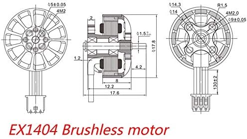 Happymodel EX1404 1404 Motor KV2750 KV3500 KV4800 3-4S Brushless Motor 1.5mm Mounting Shaft for DIY Racing Freestyle 3inch Drones (3500KV 4pcs)