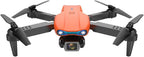 Sonilco E99 Mini Drone with Dual Camera, Altitude Hold, One-Key Takeoff/Landing, Foldable Design, Gyroscope, Headless Mode, 2 Batteries, 9¨C12min Flight Time, Brushed Motor ¨C Wi-Fi FPV Drone for Beginners & Teenagers (Ages 14+) (Orange)