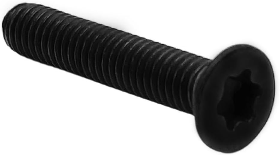 RISON Titanium Screws M3 X 10mm Titanium Torx Countersunk Screws 10Pcs Black Titanium Bolts ISO14581 Flat Torx Drive Titanium Screw GR2 Titanium Screws
