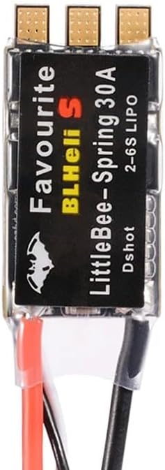 20A 30A Electronic Speed Controller Favorite BLHeli-S Brushless ESC DShot Speed Controller Motor 2~6S Lipo Compatible for FPV Multicopter Quadcopter Aircraft & Drone (Single 30 A)