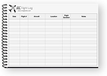 RC Flight Log Classic Edition Logbook for Remote Control Airplane Helicopter Quadcopter Drone