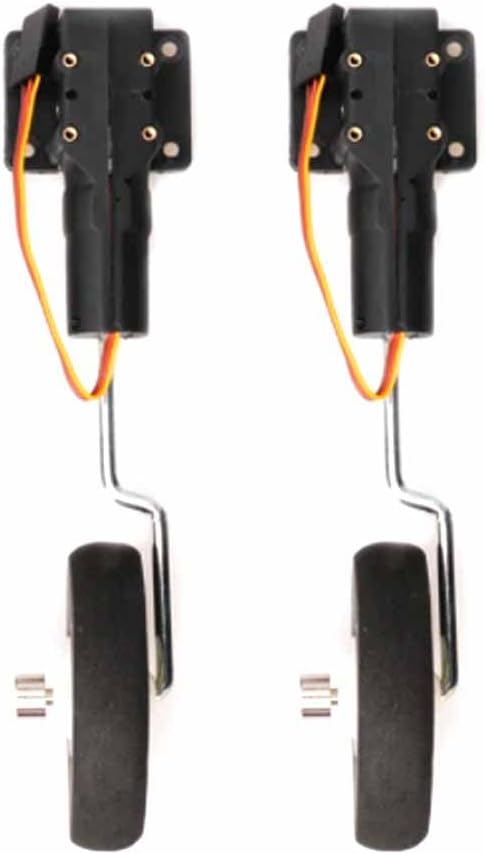 Electronic Landing Gear, 25g 77mm 113mm Digital Servoless Retract Metal Electronic Retractable Landing Gear for RC SU27 Fixed Wing Aircraft Airplane Plane Model Drone Accessories (Color : He