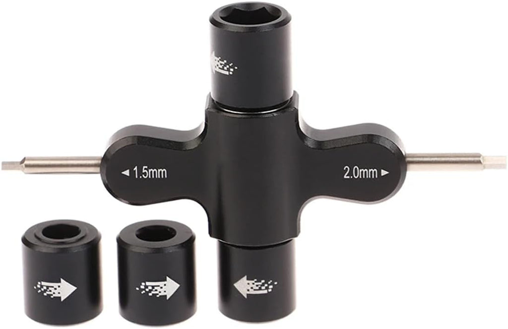 DYS Aluminum Alloy Quick Release Wrench Tool M3 M5 Ratchet Wrench (Ratchet w/Bearing) Quad Wrench 1.5mm/2mm Screwdriver for RC Drone FPV Racing