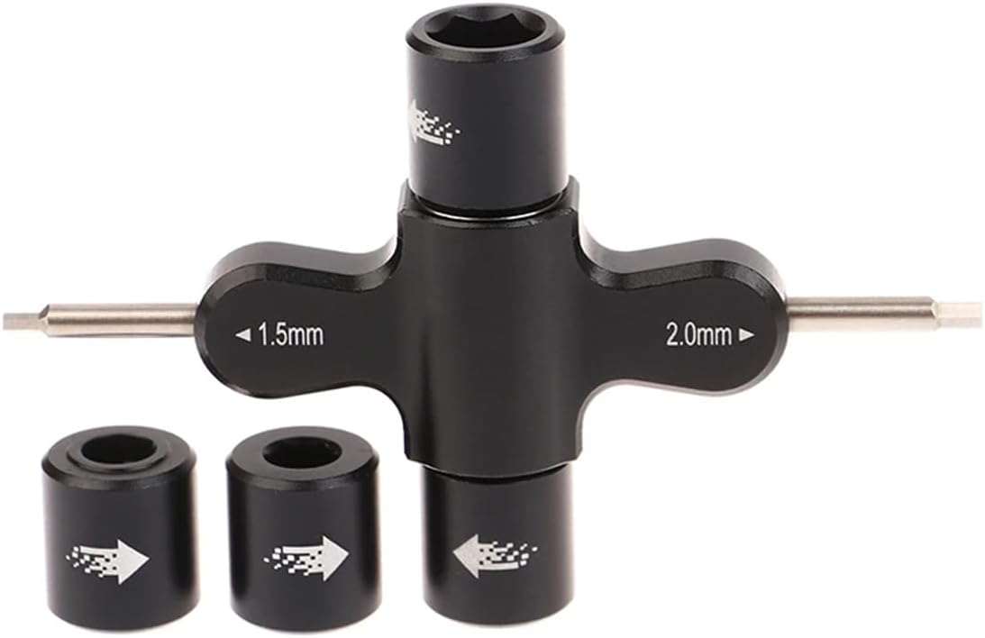 DYS Aluminum Alloy Quick Release Wrench Tool M3 M5 Ratchet Wrench (Ratchet w/Bearing) Quad Wrench 1.5mm/2mm Screwdriver for RC Drone FPV Racing