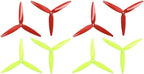 8pcs 3-Blade Props high-Speed Propellers, 7inch 180mm CW CCW for Racing Frame FPV Drone 2206-1500kv Motors,GEMFAN 7040£¨Yellow and Red£©