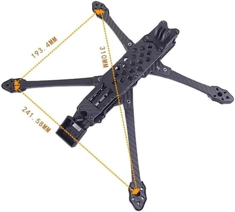 7 Inch Drone Frame Kit Fit for RC AK DC Freestyle Long Distance FPV(03 Sky end)