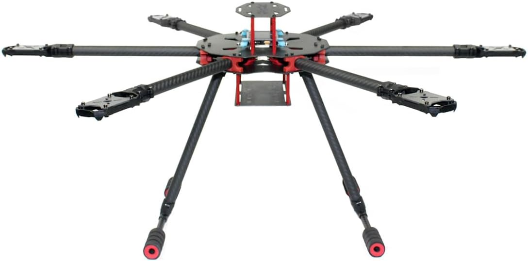 QWinOut Q705 Six-axls Folding Arm Hexacopter Aircraft Frame Kit 705MM 6-Axls Airframe with Landing Gear Skid for DIY Drone