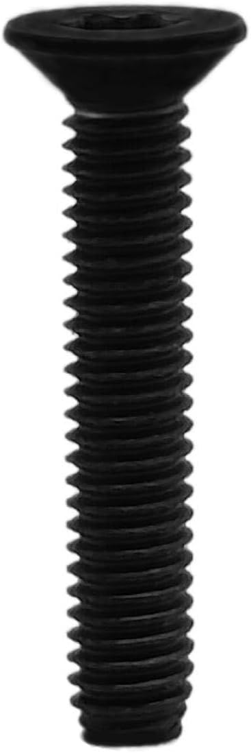 RISON Titanium Screws M3 X 10mm Titanium Torx Countersunk Screws 10Pcs Black Titanium Bolts ISO14581 Flat Torx Drive Titanium Screw GR2 Titanium Screws