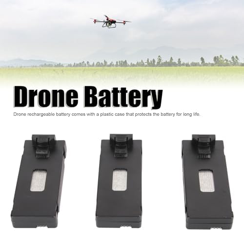 VBESTLIFE 3PCS Drone Battery, 3 x 750mAh 3.7V Rechargeable Quadcopter Drone Lithium Battery for E88max E99max P8 a13 a15 k6max k9max k10max k12max k706 k708 s1s