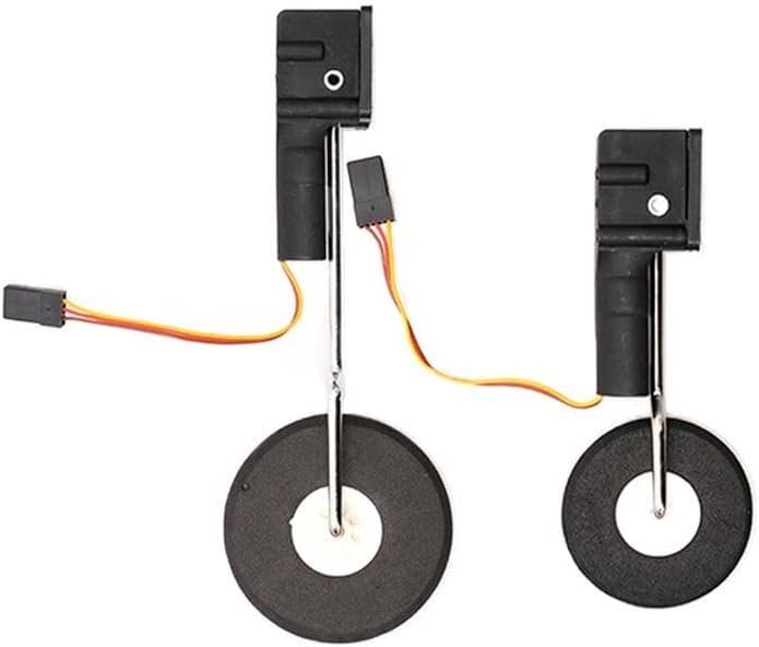 Electronic Landing Gear, 25g 77mm 113mm Digital Servoless Retract Metal Electronic Retractable Landing Gear for RC SU27 Fixed Wing Aircraft Airplane Plane Model Drone Accessories (Color : He