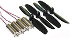8520 Coreless Brushed Motor Set 53000rpm 8.5x20mm + 75mm CW CCW Propeller