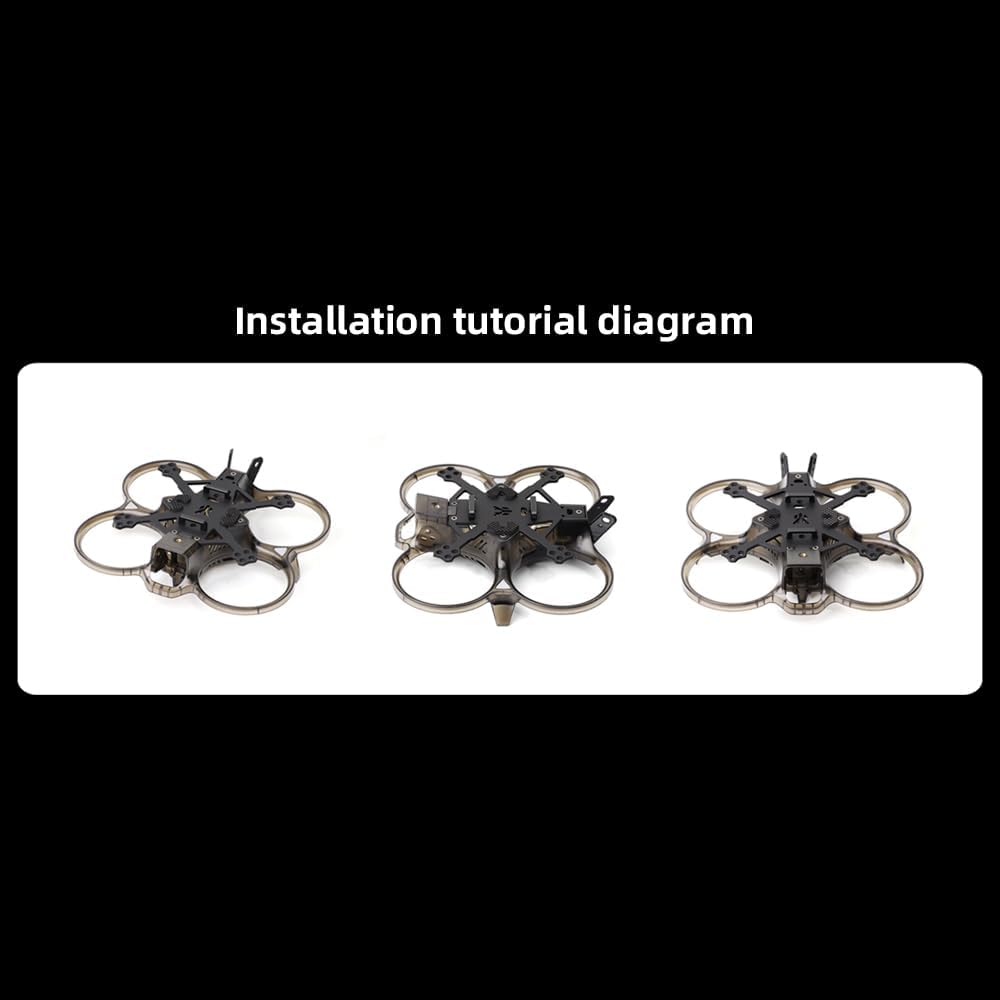 HGLRC 2inch Cinewhoop FPV Drone Frame for FPV Cinewhoop Racing Drone Quadcopters (Black)