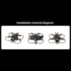HGLRC 2inch Cinewhoop FPV Drone Frame for FPV Cinewhoop Racing Drone Quadcopters (Black)