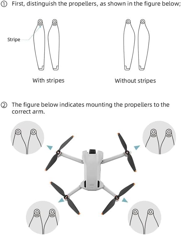 32 Pcs Propellers for DJI Mini 3, Betschkim Replacement Low-Noise and Quick-Release Blades Props Wings Compatible with DJI Mini 3 Drone Accessories - NOT for Mini 3 Pro
