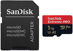 SanDisk MicroSD Card 1TB Extreme Pro Compatible with DJI Avata 2, Mini 4K Drones (SDSQXCD-1T00-GN6MA) V30 Card 200 MB/s - Bundle with 1 Everything But Stromboli MicroSDXC Card Reader