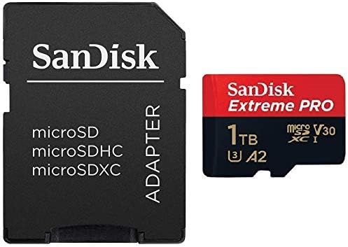 SanDisk MicroSD Card 1TB Extreme Pro Compatible with DJI Avata 2, Mini 4K Drones (SDSQXCD-1T00-GN6MA) V30 Card 200 MB/s - Bundle with 1 Everything But Stromboli MicroSDXC Card Reader