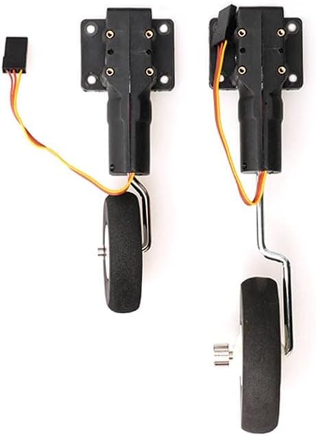 Electronic Landing Gear, 25g 77mm 113mm Digital Servoless Retract Metal Electronic Retractable Landing Gear for RC SU27 Fixed Wing Aircraft Airplane Plane Model Drone Accessories (Color : He