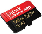 SanDisk microSDXC 128GB Extreme PRO Memory Card with Adapter Works with DJI Mini 4 Pro Action Drone (SDSQXCD-128G-GN6MA) A2 UHS-I U3 4k Bundle with 1 Everything But Stromboli MicroSD & SD Card Reader