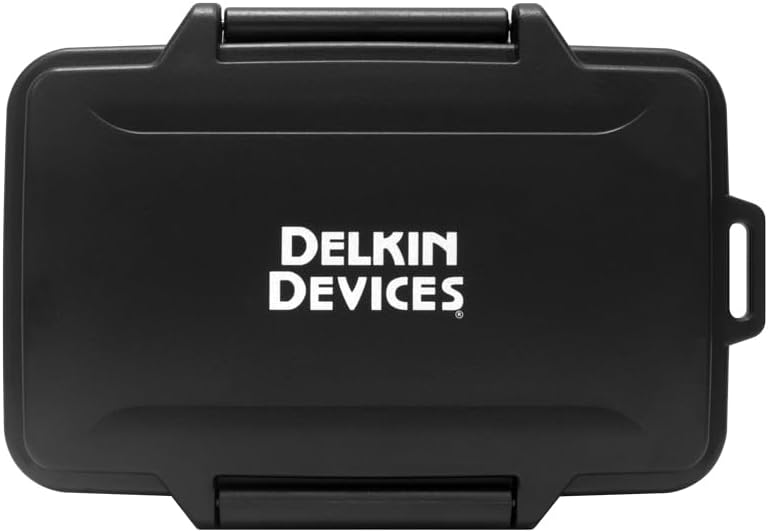 Delkin Devices 256GB microSD Card (100MB/s) + Rugged CFexpress/SD/microSD Storage Tote ¨C High-Speed Memory Card + Weather-Resistant Case Bundle for Cameras, Drones & Action Cameras