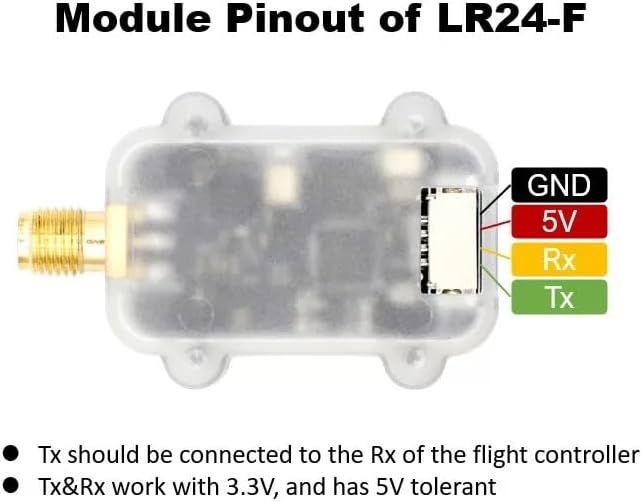Micoair 2.4G Long-Range LoRa Telemetry for Drones and Robotics/ LR24-F/Data Transmit Module for Pixhawk/Ardupilot/PX4/INAV