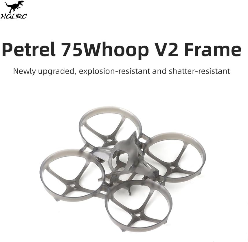 HGLRC 75Whoop V2 with Hood Kit, Ultra-light Indoor Frame FPV Racing Drone