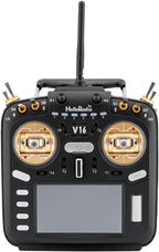 V16Max ELRS CNC Hall Gimbals Radio Transmitter, 16 Channels, 2.4G, Mode 2, for RC Drone (Gold)