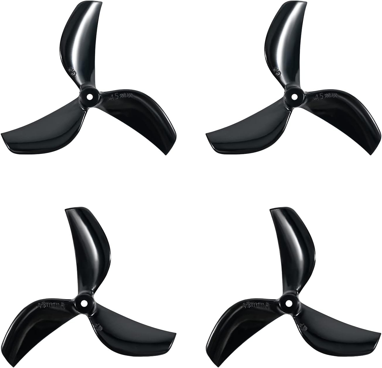 BETAFPV Gemfan 16pcs 45mm 3-Blade Whoop Drone Propeller with 1.5mm Shaft Hole Compatible for FPV Racing Like Meteor75 Pro 1S FPV Whoop Drone Quadcopter