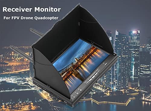 FPV Receiver Monitor,5.8GHz 40Channels 7Inch LCD Screen Receiver Monitor for FPV Drone Quadcopter,Effective Accessory for FPV Drone, for Outdoor use