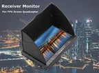 FPV Receiver Monitor,5.8GHz 40Channels 7Inch LCD Screen Receiver Monitor for FPV Drone Quadcopter,Effective Accessory for FPV Drone, for Outdoor use