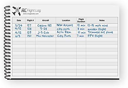 RC Flight Log Classic Edition Logbook for Remote Control Airplane Helicopter Quadcopter Drone