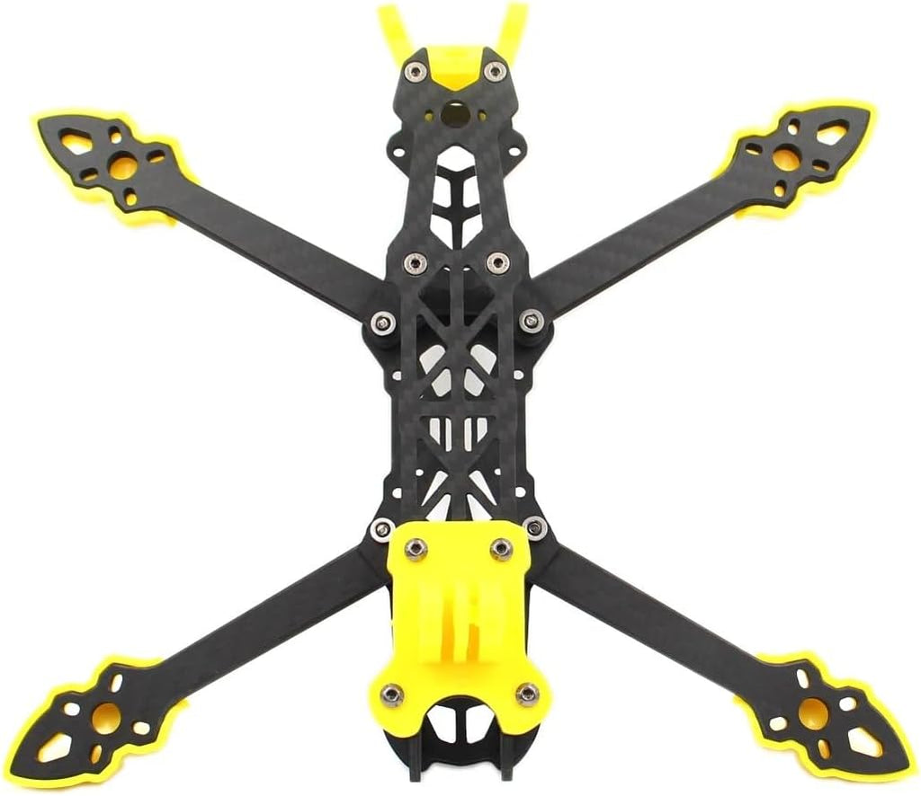 Mark4 5inch FPV Carbon Fiber Frame 225mm Wheelbase 5mm arm Freestyle Long Range Frame for RC Quadcopter Racing Drone (MARK4 Yellow)