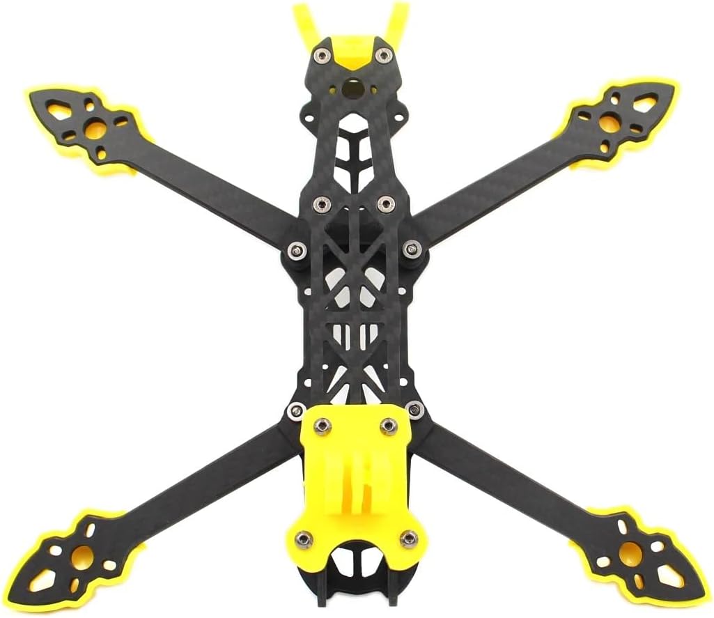 Mark4 5inch FPV Carbon Fiber Frame 225mm Wheelbase 5mm arm Freestyle Long Range Frame for RC Quadcopter Racing Drone (MARK4 Yellow)