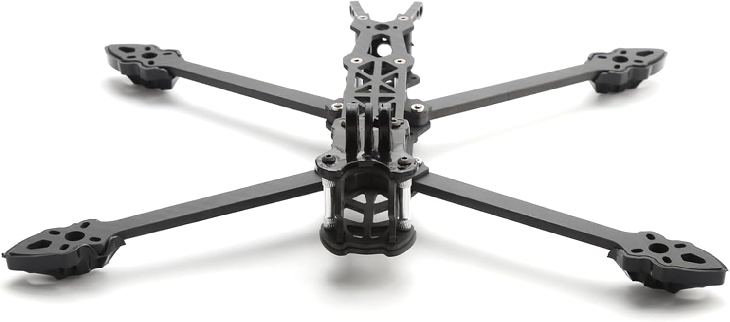 HXBER Mark4 8inch 375mm with 5mm Arm Quadcopter Frame 3K Carbon Fiber 8'' FPV Freestyle Racing Drone with Print Parts for DIY FPV, Black