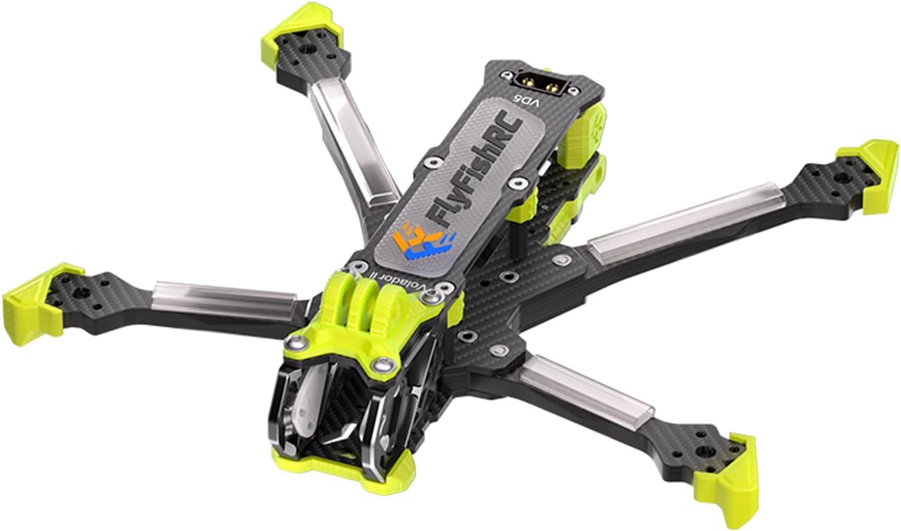 Volador II VD5 O4 Pro Air Unit Deadcat RC FPV Drone Racing Drone Quad T700 Carbon Fiber Quadcopter Frame Kit with 6mm Arm 5 Inch RC Hobbies Cinematic w/TPU Parts Yellow