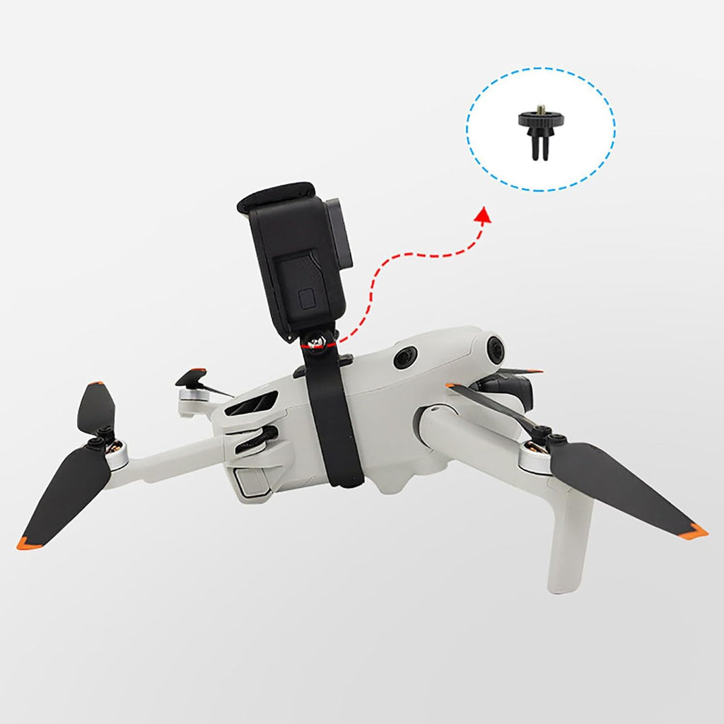Action Camera Mount Holder, Drone Gimbal Extension Mount Bracket with 1/4 Screw Adapter for DJI Mini 4 Pro/Mini 3/Mini 3 Pro