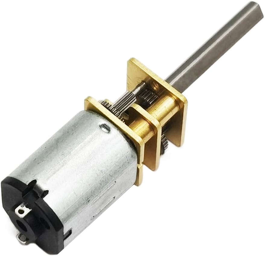 2Pcs DC 12V 1000RPM 20mm Long Shaft GA12 N20 Motor with Metal Gearbox 3-12V 15-4000RPM Electric Motor for RC Cars and Drones (12-1000)