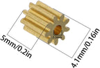 Motor Copper Pinion Gear 9 Teeth 1 5mm Hole Diameter 0 4 Module for Drone Airplane DIY Toy Model Spare Parts Pack of