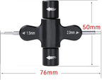 DYS Aluminum Alloy Quick Release Wrench Tool M3 M5 Ratchet Wrench (Ratchet w/Bearing) Quad Wrench 1.5mm/2mm Screwdriver for RC Drone FPV Racing