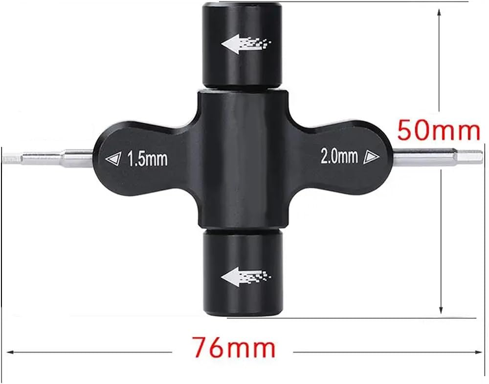 DYS Aluminum Alloy Quick Release Wrench Tool M3 M5 Ratchet Wrench (Ratchet w/Bearing) Quad Wrench 1.5mm/2mm Screwdriver for RC Drone FPV Racing