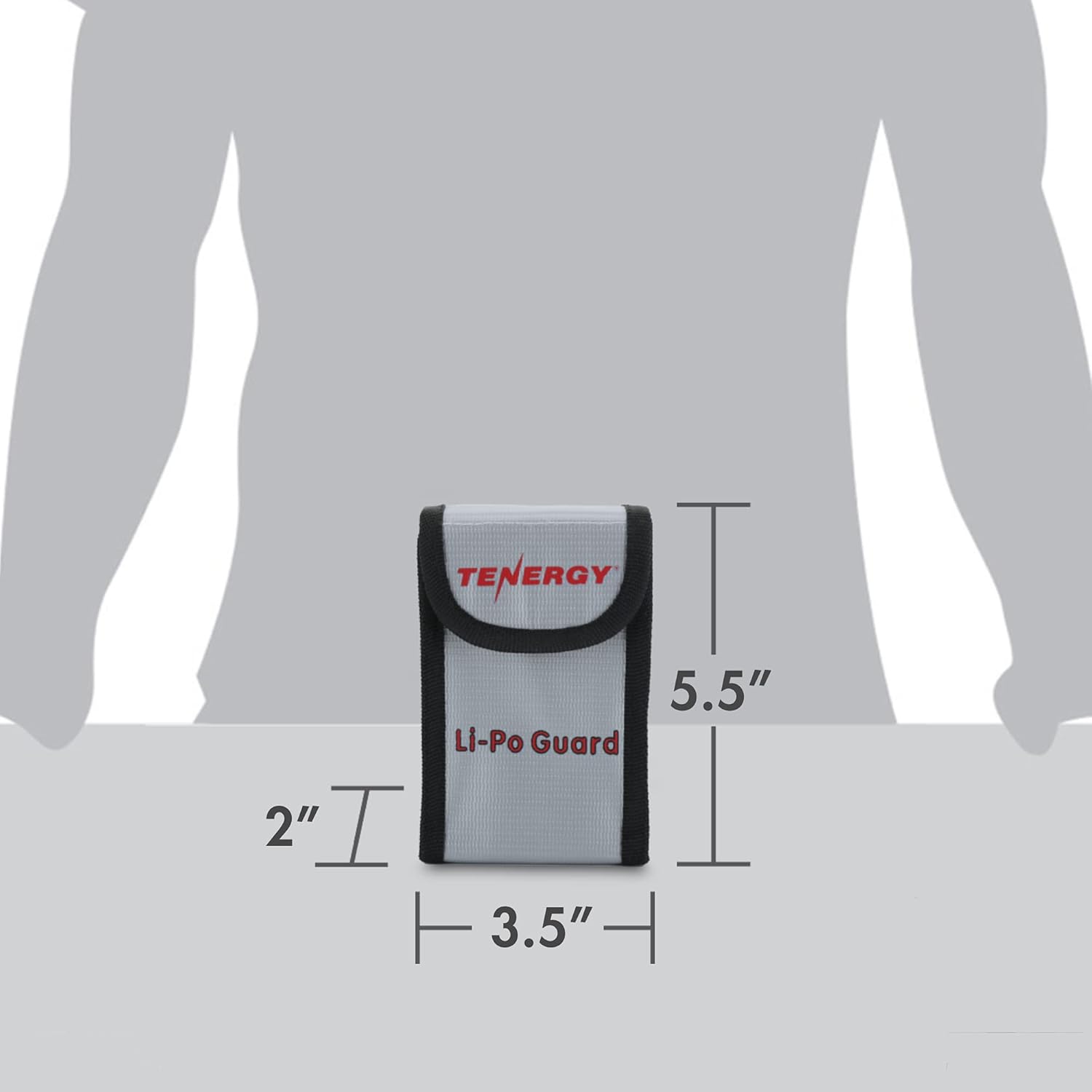 Tenergy 2 Pack, Fire Retardant Lipo Bags, Battery Bags for Charging and Storage, 5.5x3.5x2 inches Each