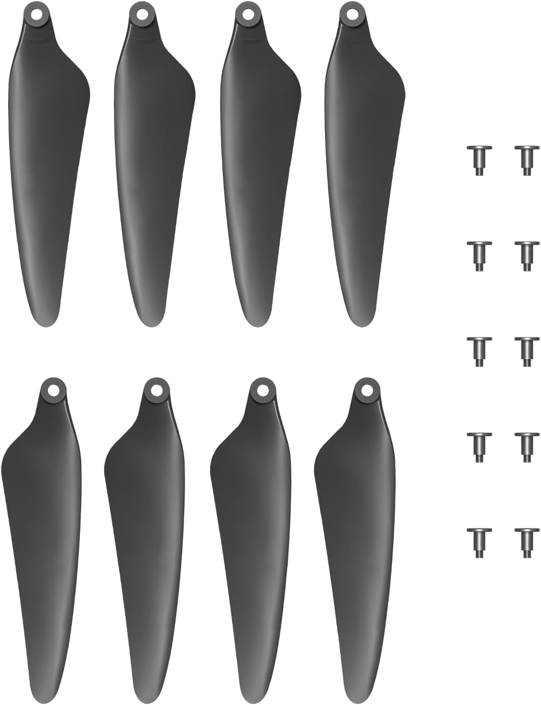 UranHub G30 4K Drone Propellers, Set of 8 with 10 Screws, Grey