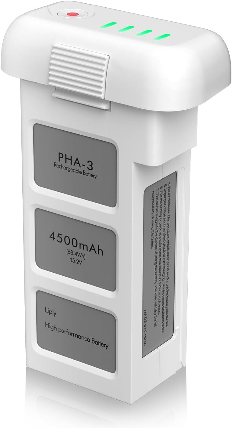 anegine Phantom 3 Battery, 4500mAh 15.2V Intelligent Flight Battery for DJI Phantom 3 Pro, Standard, Advanced, SE Drone