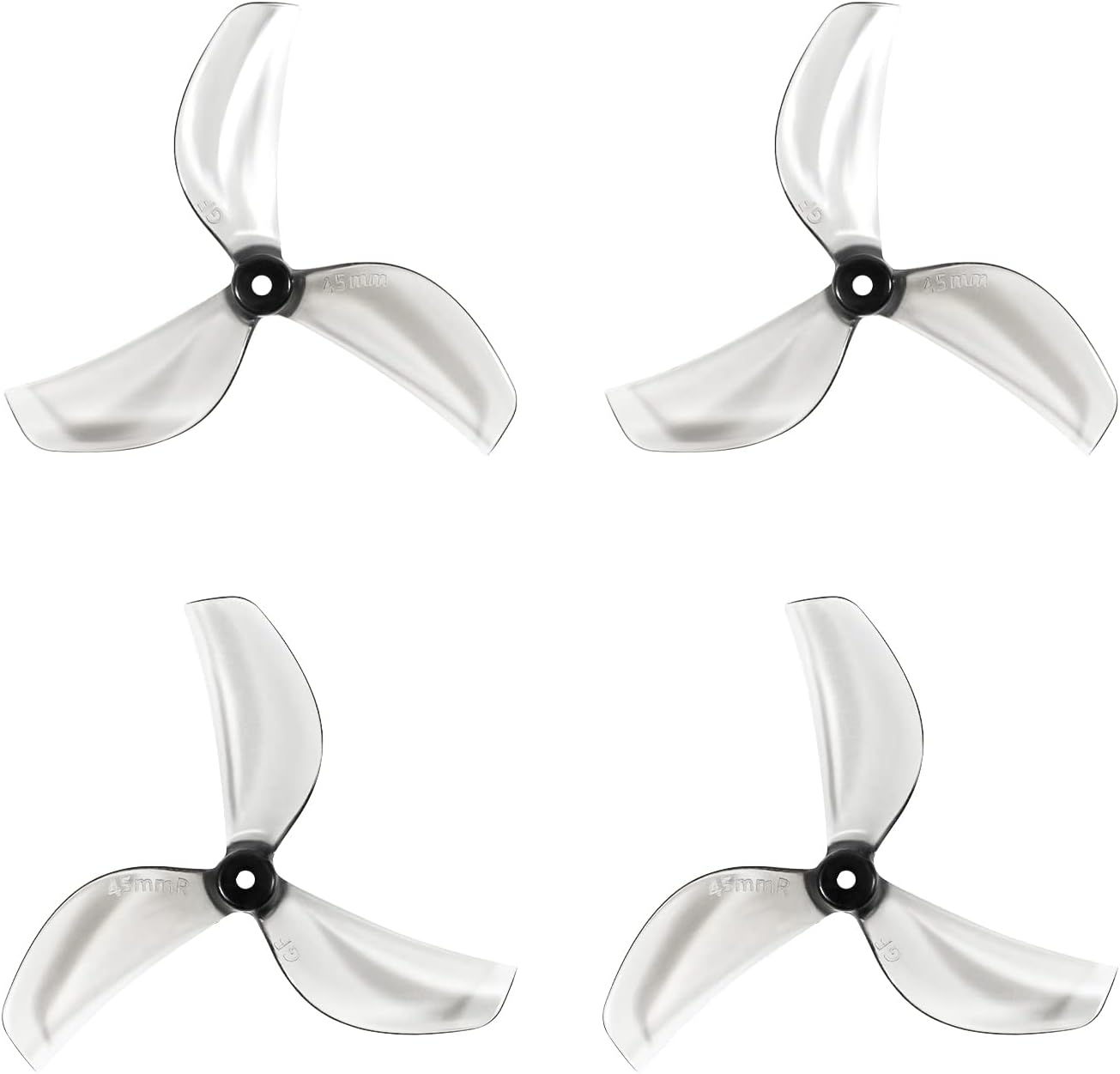 BETAFPV Gemfan 16pcs 45mm 3-Blade Whoop Drone Propeller with 1.5mm Shaft Hole Compatible for FPV Racing Like Meteor75 Pro 1S FPV Whoop Drone Quadcopter