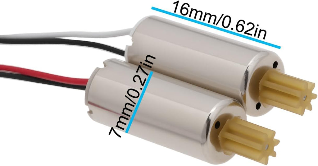 Create idea 4Pcs Quadcopter Motor Forward/Reverse Motor Compatible with E88 E88PRO E88MAX E525 E99 E99PRO P1 P5PRO RC Drone, 7x16mm