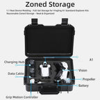 Hard Carrying Case for Antigravity A1 Explorer Bundle, Waterproof Travel Case Storage Shoulder Bag for Antigravity A1 Drone, Vision Goggles, Grip Controller, Charging Hub and Accessories (Black)